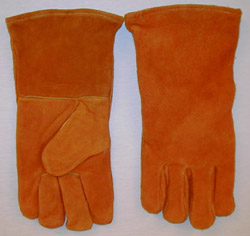 GLOVE WELDERS BOURBON;14 LINED ECONOMY LEATHER - Latex, Supported